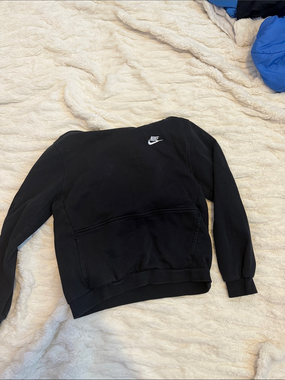 Nike Black Sweatshirt with White Swoosh Logo